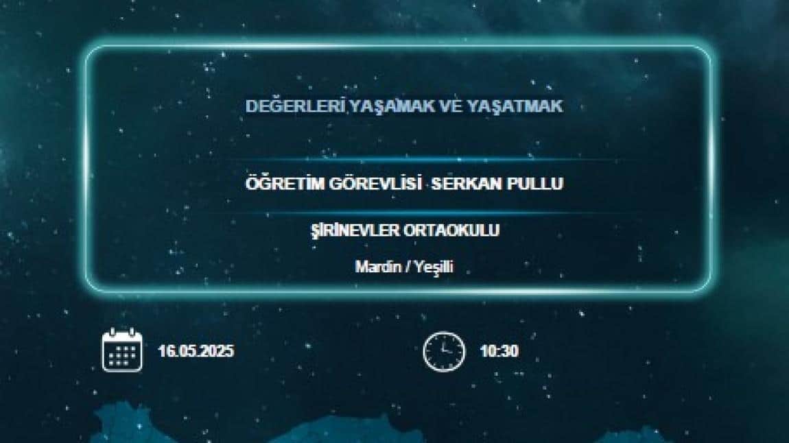TÜBİTAK BİLİM SÖYLEŞİSİ / DEĞERLER EĞİTİMİ